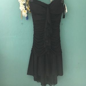 Strapless black dress